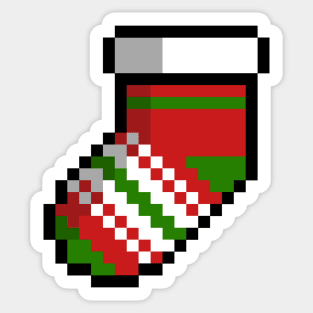 Cute Christmas socks pixel Sticker